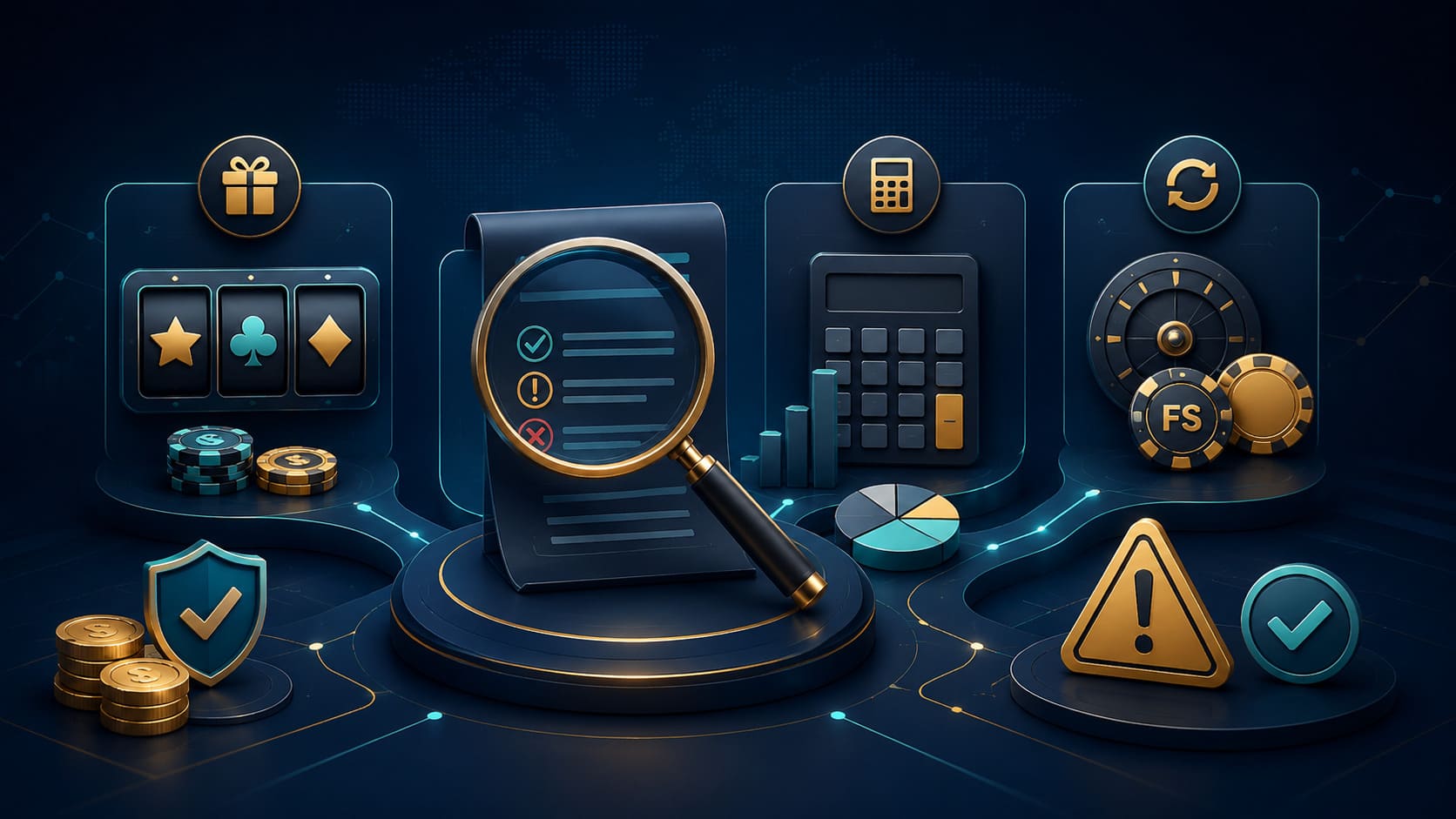 Illustration till guiden om casino bonus och bonusvillkor på VinnaPengar.com