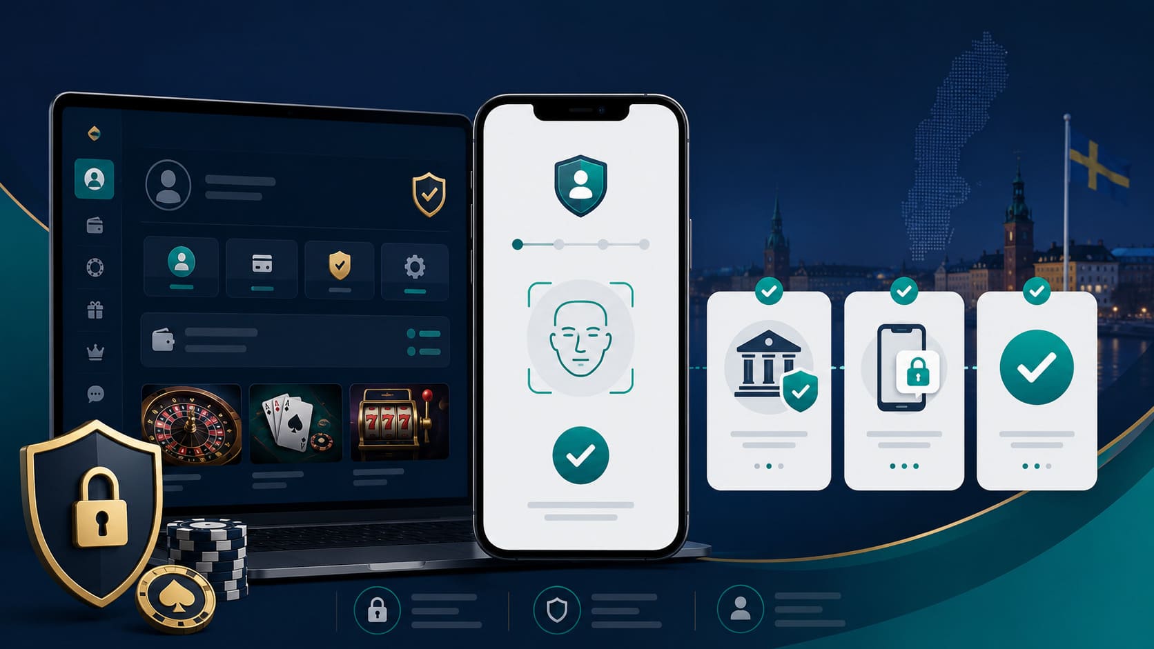 Illustration till guiden om casino med BankID på VinnaPengar.com