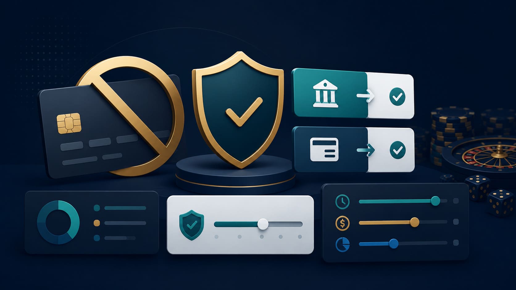Illustration till guiden om casino utan kredit och kreditkortsförbudet på VinnaPengar.com