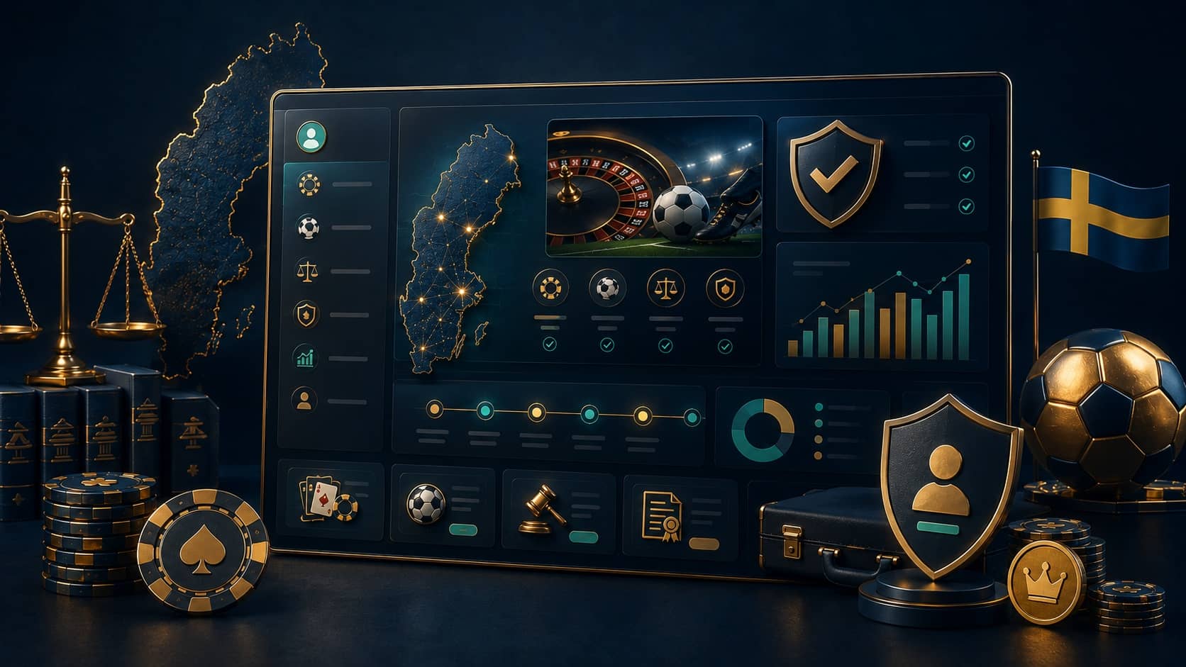 Illustration for English-Language References on the Swedish Gambling Market on VinnaPengar.com