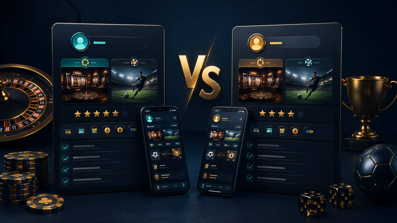 Illustration till guiden om Expekt vs LeoVegas – allroundkonto eller mobilcasino? på VinnaPengar.com