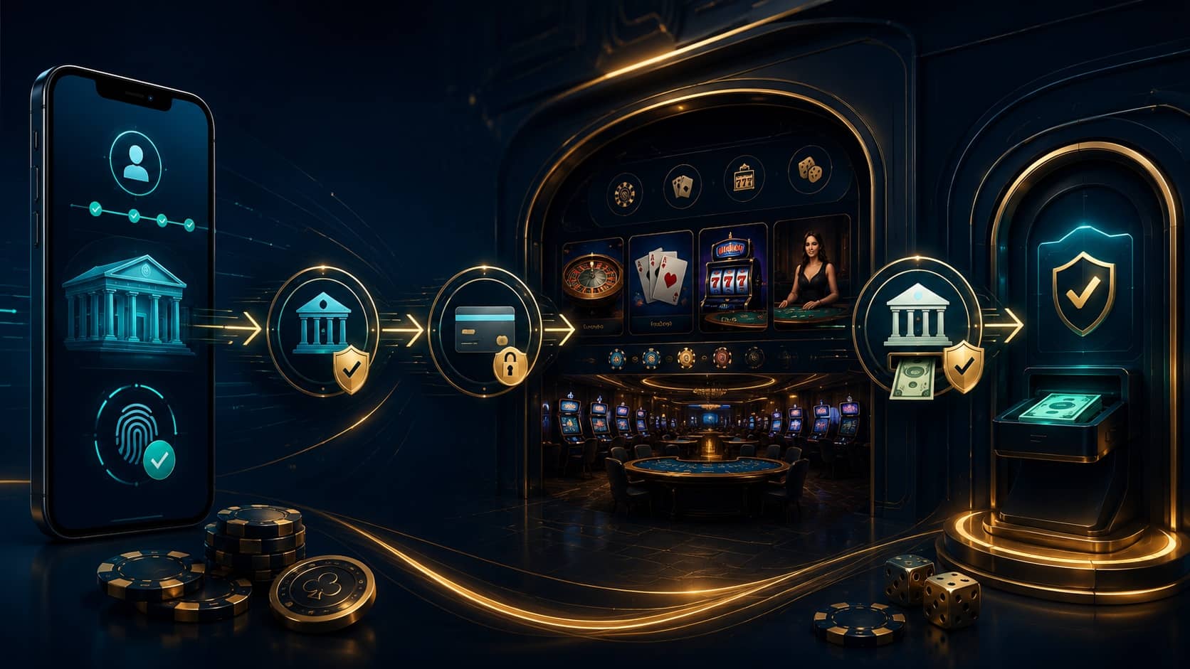 Illustration till guiden om Pay N Play casino, BankID, Trustly och utan konto på VinnaPengar.com