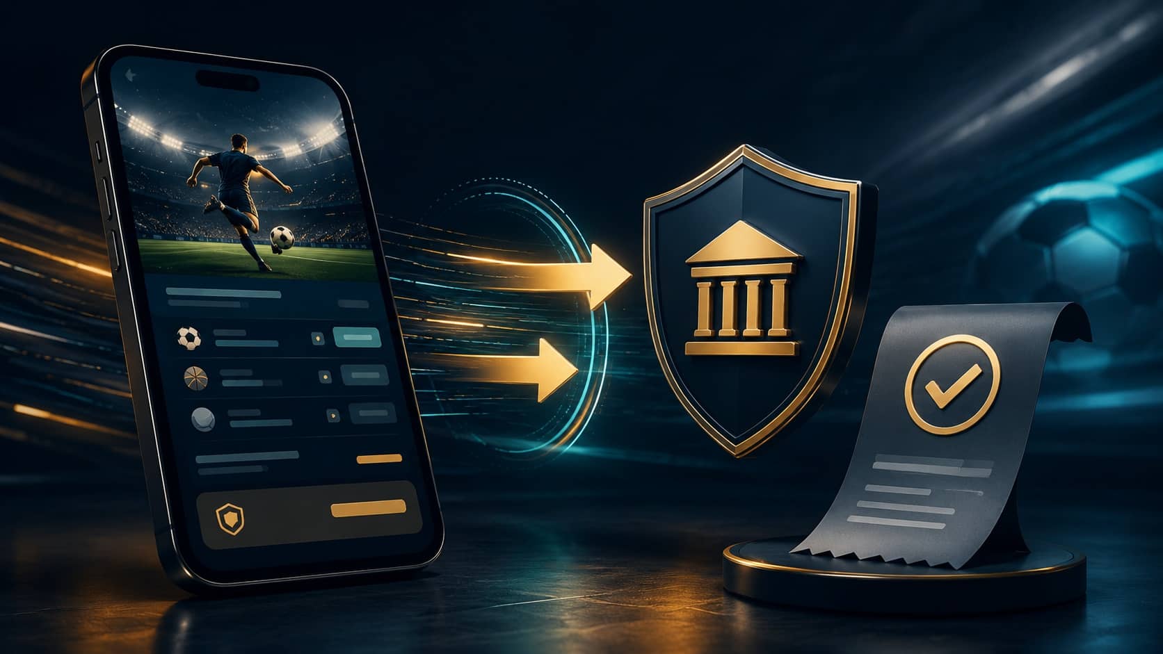 Illustration till guiden om Spelbolag med Swish – tydliga betalningsflöden för betting på VinnaPengar.com
