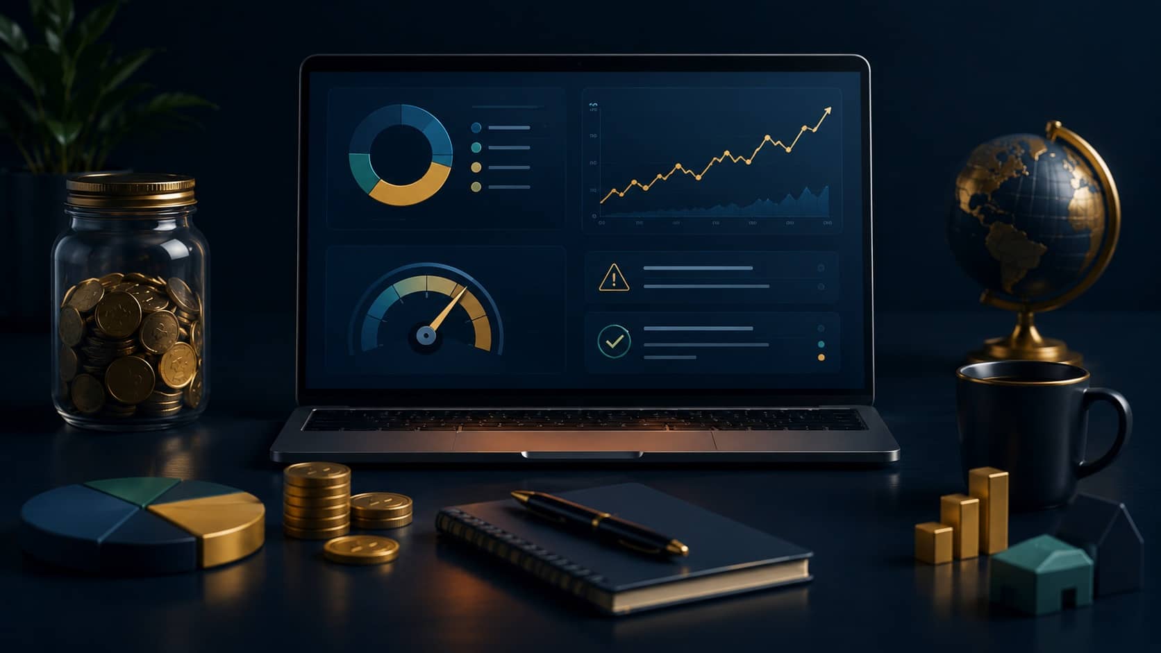 Illustration till guiden om Tjäna pengar på investeringar – långsiktigt sparande, inte snabba pengar på VinnaPengar.com
