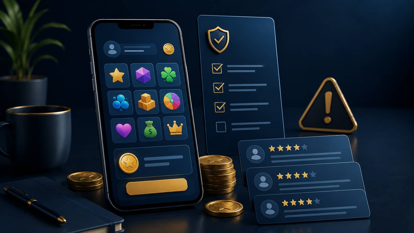 Illustration till guiden om Spelapp med riktiga pengar – mobilcasino utan fluff på VinnaPengar.com