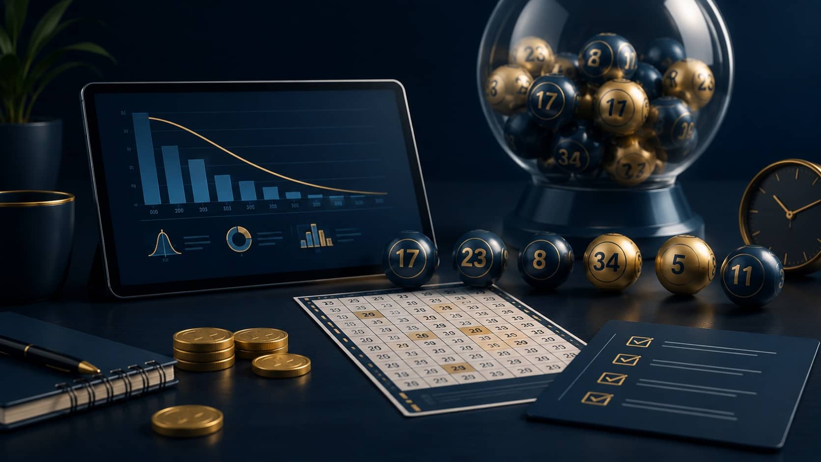 Illustration till guiden om Vinna pengar på lotto – Lotto, Triss och rätt förväntningar på VinnaPengar.com